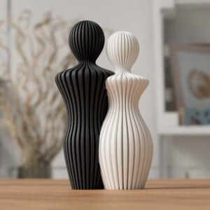 Modern 3d geprint beeldje koppel