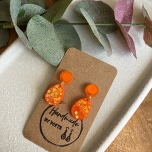 Oranje koningsdag oorbellen