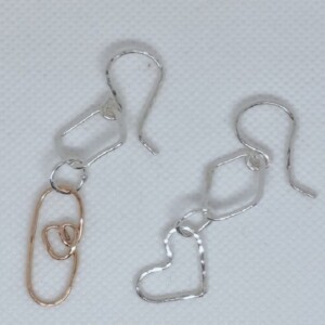 Organic oorhangers, uniek handgemaakt stel oorhangers