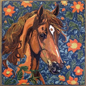 Paard - handgedrukte linosnede print