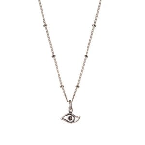Silver Plated Necklace With Eye