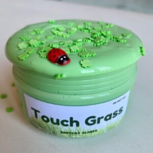 Slijm speelgoed "Touch Grass", romige groene slijm, geurend ambachtelijk speelgoed voor sensorische stimulatie, autisme, ADHD en angst, verjaardagscadeau voor kinderen