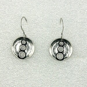 Space circles oorbellen