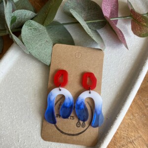 Koningsdag oorbellen - rood/wit/blauw