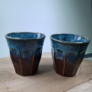 2 keramiek koffiebekers Avondlucht Small