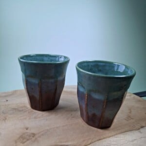 2 keramiek koffiebekers Forrest Small