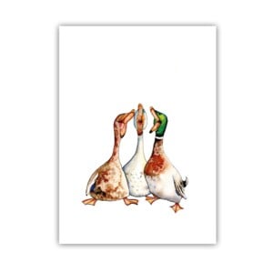 2 prints A5 eenden met envelop