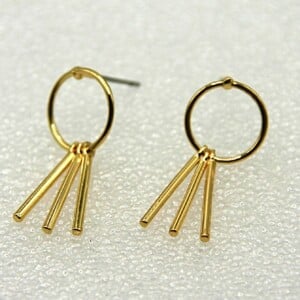 Circle Drops gouden oorbellen
