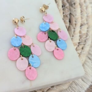 Colourful summer pop oorbellen