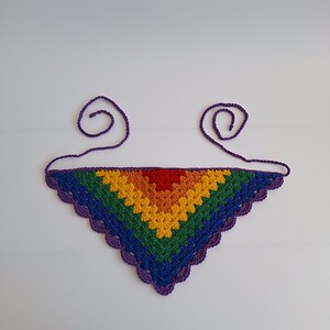 Gehaakte bandana 'Pride regenboog vlag'