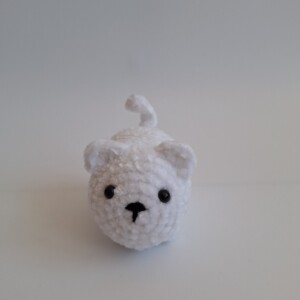 Gehaakte knuffel 'Witte kat'