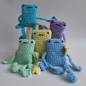 Gehaakte knuffel 'Gele kikker'