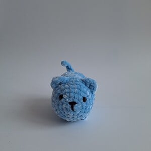 Gehaakte knuffel 'Lichtblauwe kat'