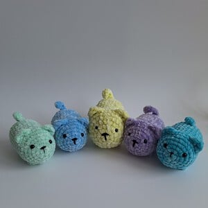 Gehaakte knuffel 'Lichtblauwe kat'