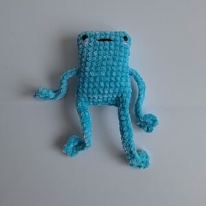 Gehaakte knuffel 'Turquoise kikker'