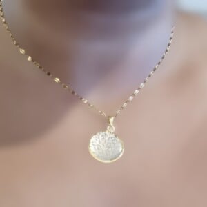 Goudkleurige Roestvrij Stalen Ketting met Ronde takjesontwerp Hanger met goudlaagje 20 mm