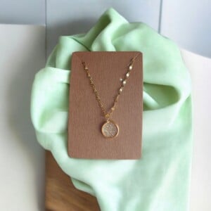 Goudkleurige Roestvrij Stalen Ketting met Ronde takjesontwerp Hanger met goudlaagje 10 mm
