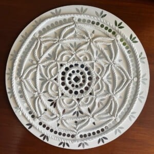 Handgemaakte Klei Mandala- Indiase Kunst