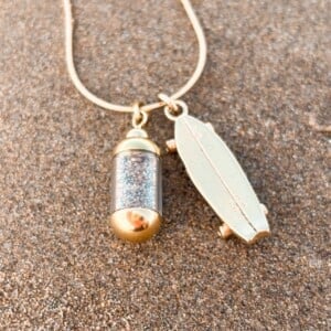 Laguna Beach Pendant ketting Skateboard goud