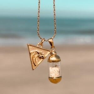 Laguna Beach Pendant ketting Wave Rider goud