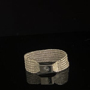 Miyuki beads armband | zilverkleur met verwisselbare magneetsluiting