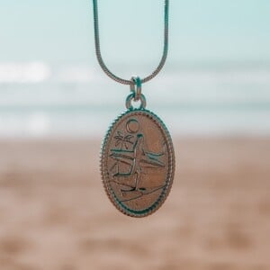 Oceaan Skategirl ketting zilver