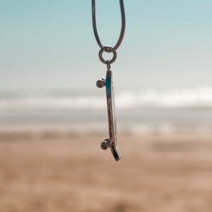 Oceaan Surfskate ketting zilver