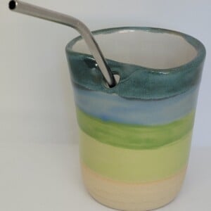 Rietjesbeker blauw- groen
