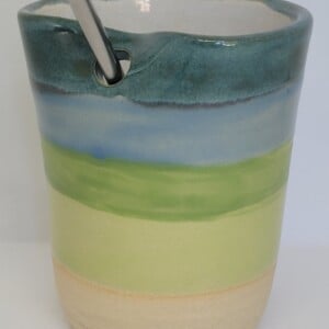 Rietjesbeker blauw- groen