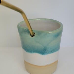 Rietjesbeker blauw-wit