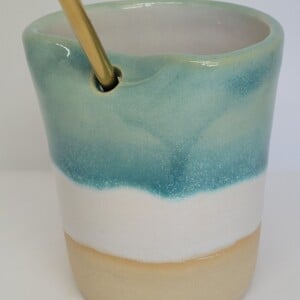 Rietjesbeker blauw-wit