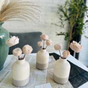 Serenity Bloom – Decorative Candle Arrangement