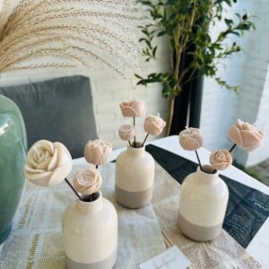 Serenity Bloom – Decorative Candle Arrangement