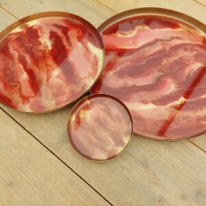 Set dienbladen en wijnbutler