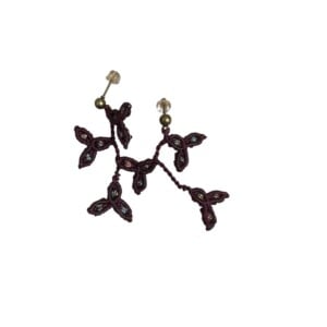 Setje choker en oorbellen - pink botswana agaat