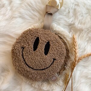 Speenkoord Smiley - taupe