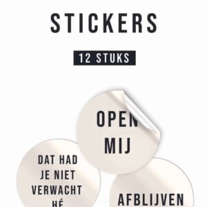 Cadeau stickers -  12 stuks