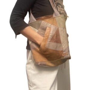 Unieke leren shopper – stijlvol, zomers en duurzaam stoer, stijlvol en handgemaakt van gerecycled materiaal