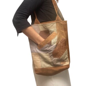 Unieke leren shopper – stoer, stijlvol en handgemaakt van gerecycled materiaal