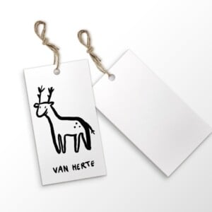 cadeaulabels - X10 label van herte