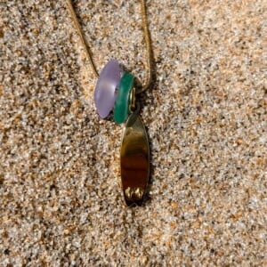 Zeeglas Shortboard Ketting Goud