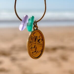Zeeglas Skategirl ketting goud