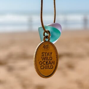 Zeeglas Skategirl ketting goud