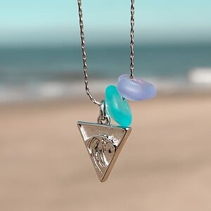 Zeeglas Wave Rider Ketting zilver
