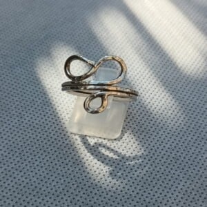 Zilveren ring in bohemian style