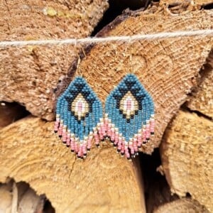 handgemaakte kralenoorbellen native style