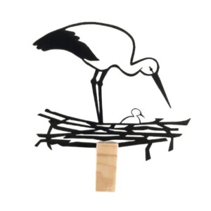 ooievaar op nest