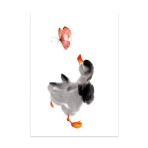 set van 6 enkele A6 kaarten eendjes