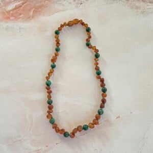 Barnsteen (mat) ketting kind - Afrikaanse Jade  |  36cm