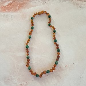 Barnsteen (mat) ketting kind - Afrikaanse Jade  |  36cm
